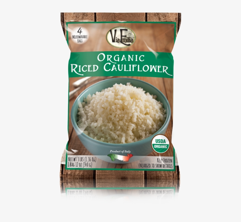 Via Emilia Organic Riced Cauliflower, transparent png #9883540