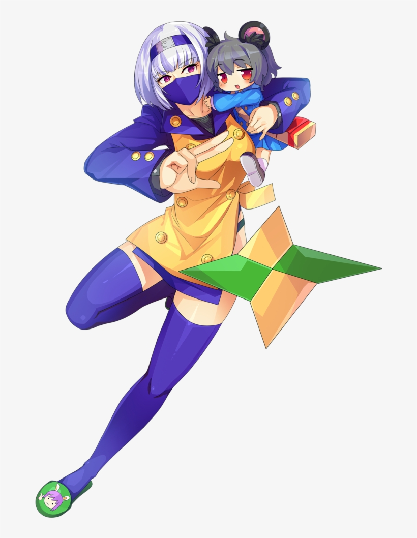 3girls Animal Ears Answer Apron Bag Balaclava Bangs - Cartoon, transparent png #9883676