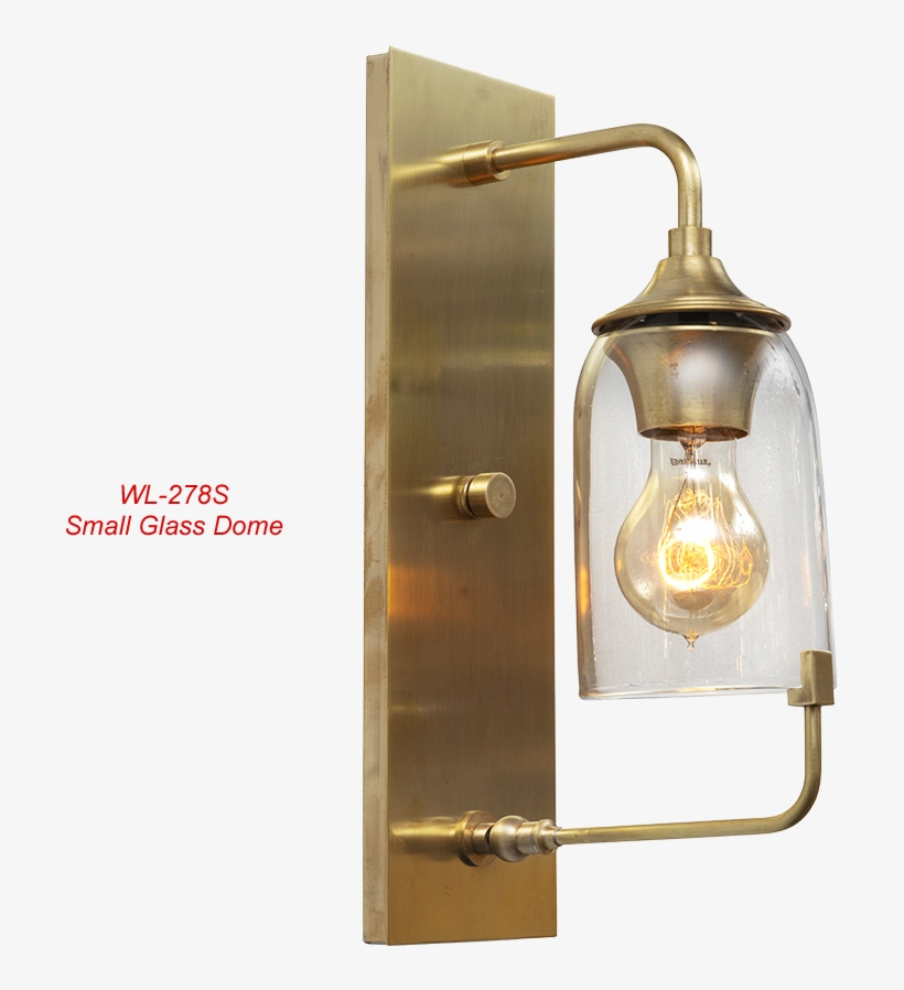 Medium Glass Dome - Brass, transparent png #9883994