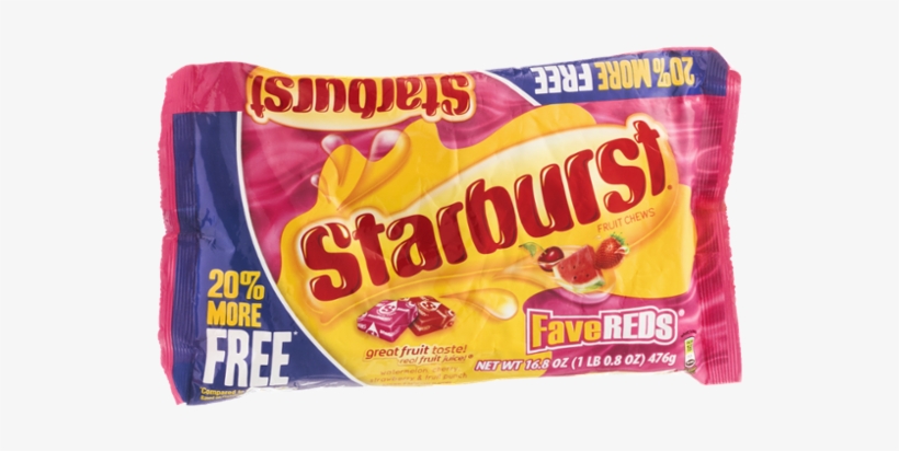 Starburst Fruit Chews Favereds - Starburst Candy, transparent png #9884380
