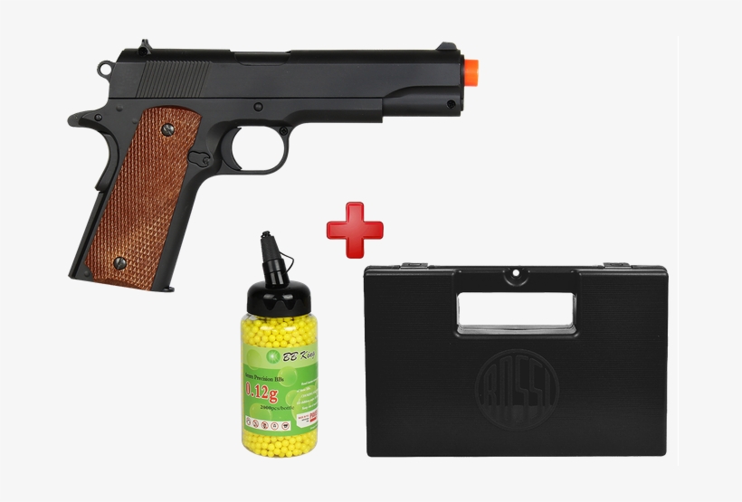 Pistola Airsoft Spring 1911-a1 Full Metal Case, transparent png #9884674