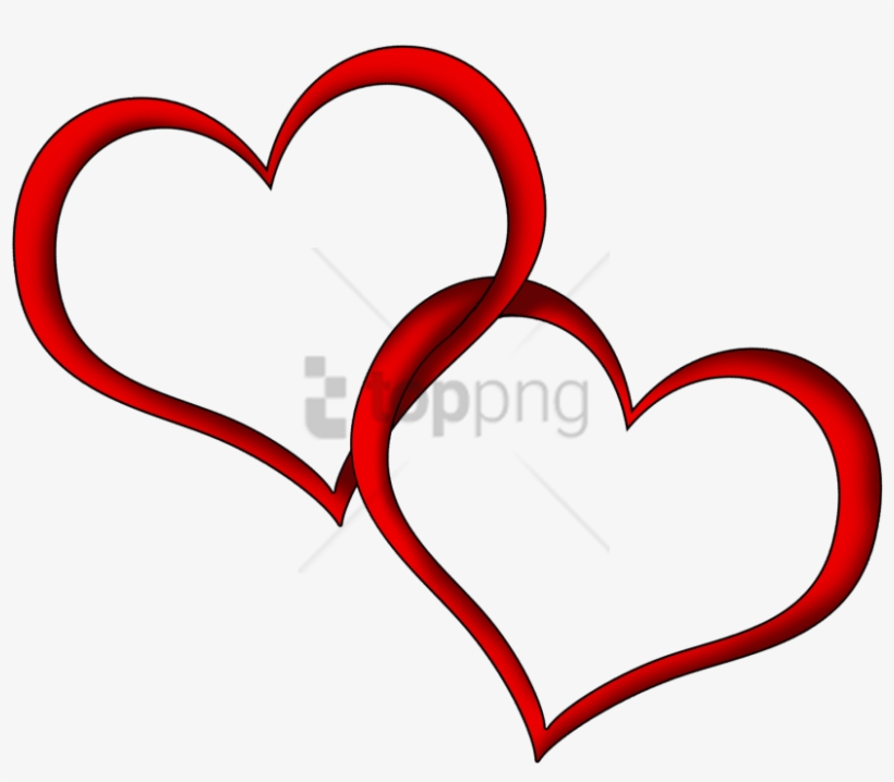 Free Png Download Heart Outline Couple Red Png Images - Heart Images Hd Png, transparent png #9886147