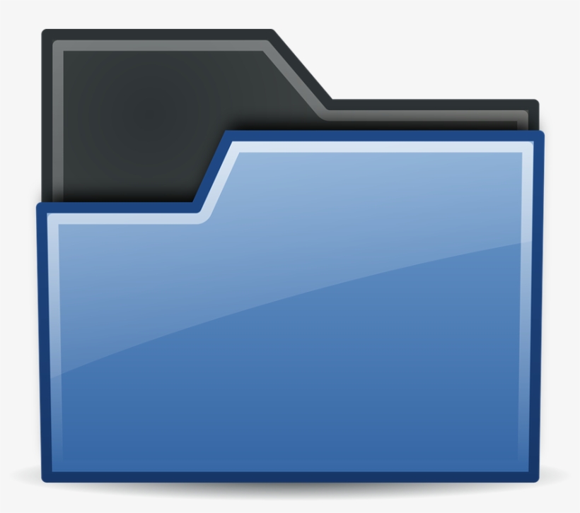 Folder Icons Blue - Blue Folder Icon, transparent png #9886324