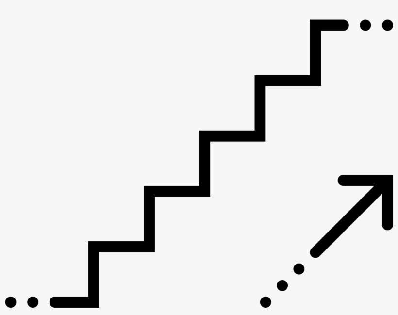 Treppe Rauf Icon - Steps Vector, transparent png #9886493