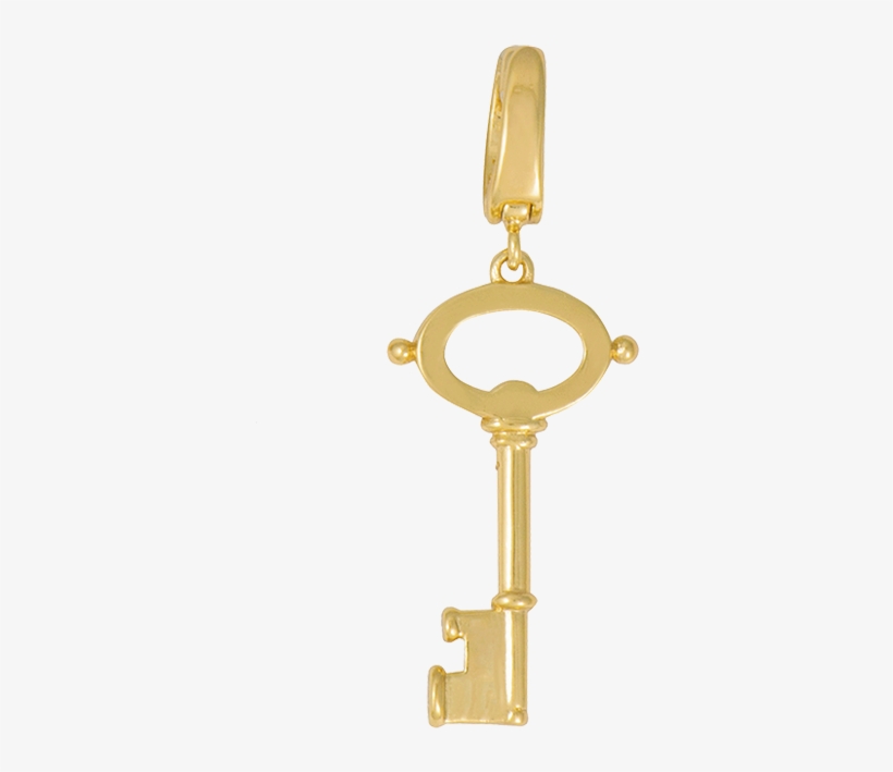 Key Gold Charm - Keychain, transparent png #9886871