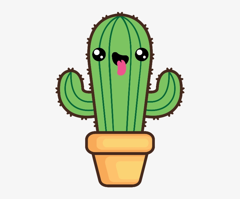 Kawaii Cactus Stickers - Kawaii Cactus, transparent png #9888833