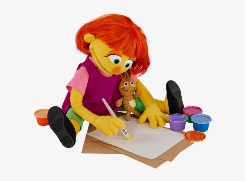 In April 2014, Sesame Workshop And Advocacy Group Autism - Julia Sesame Street Autism, transparent png #9890054
