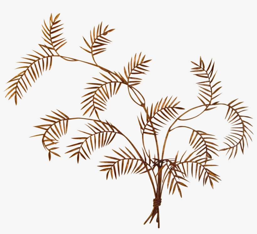 Gold Metal Bamboo Leaf - Steel Wall Decoration Png, transparent png #9890303