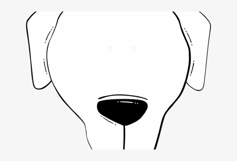 Dog Nose Cliparts - Cartoon Dog Face, transparent png #9891427