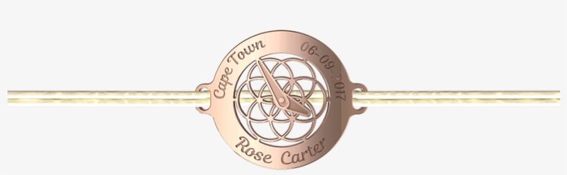 9k Rose Gold Clock Cord Bracelet - Silver, transparent png #9891848