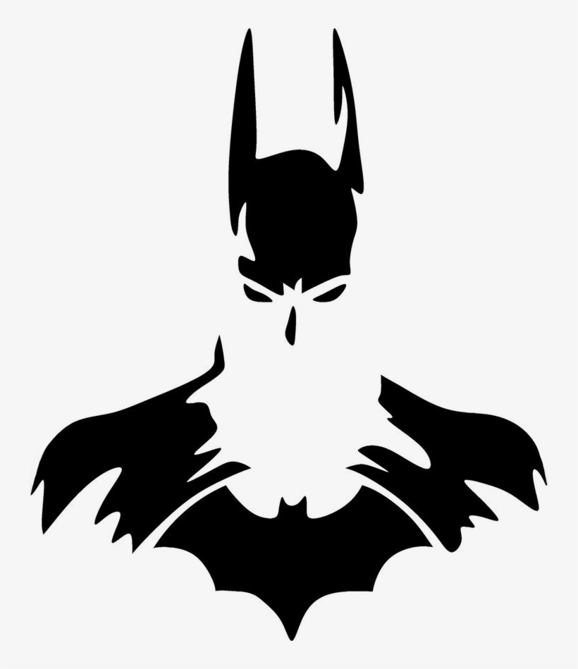 Batman - Batman Black And White Face, transparent png #9892802