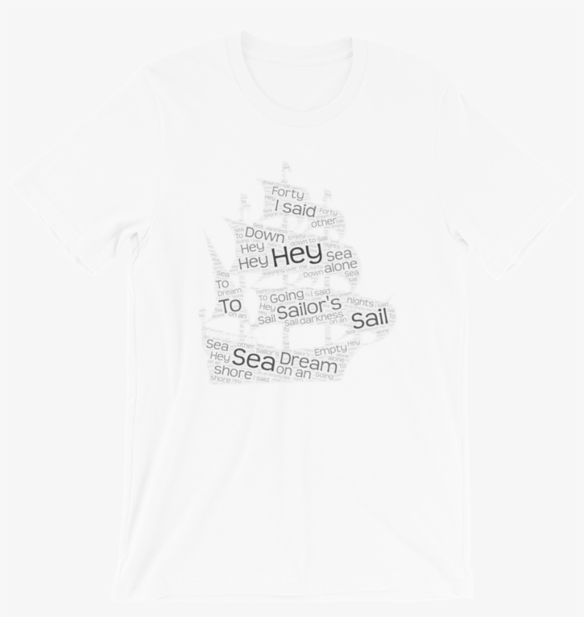 Sailor's Dream "word Cloud" Unisex T-shirt Apparel - Active Shirt, transparent png #9892906