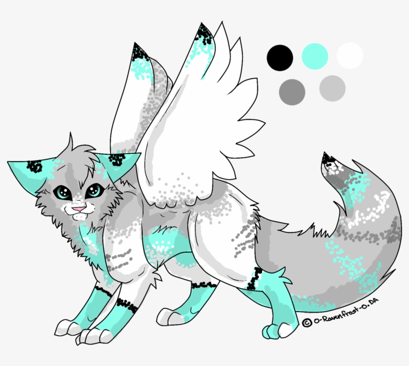 Image Result For Winged Cats Art Cartoon Wings, Kid - Winged Cat Adopts, transparent png #9893833