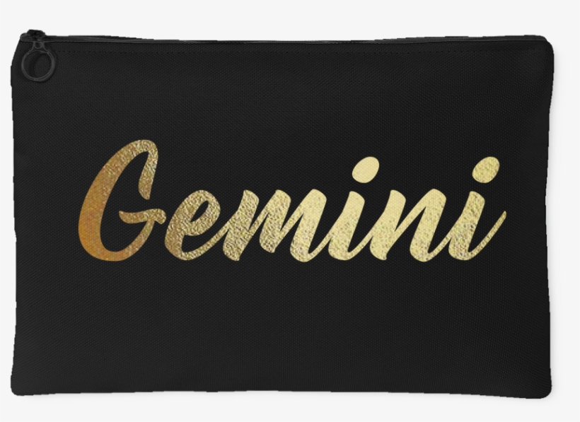 Gemini Gold Lettering Accessory Pouch - Wallet, transparent png #9893860