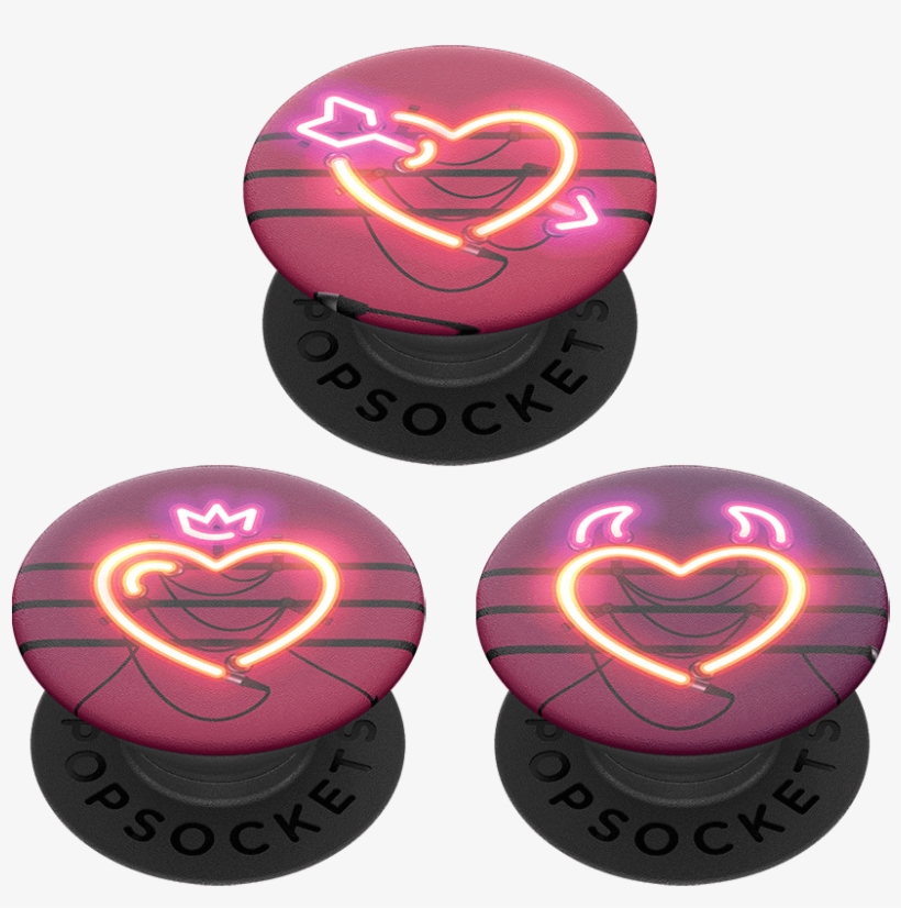Popminis Neon Hearts - Illustration, transparent png #9894093