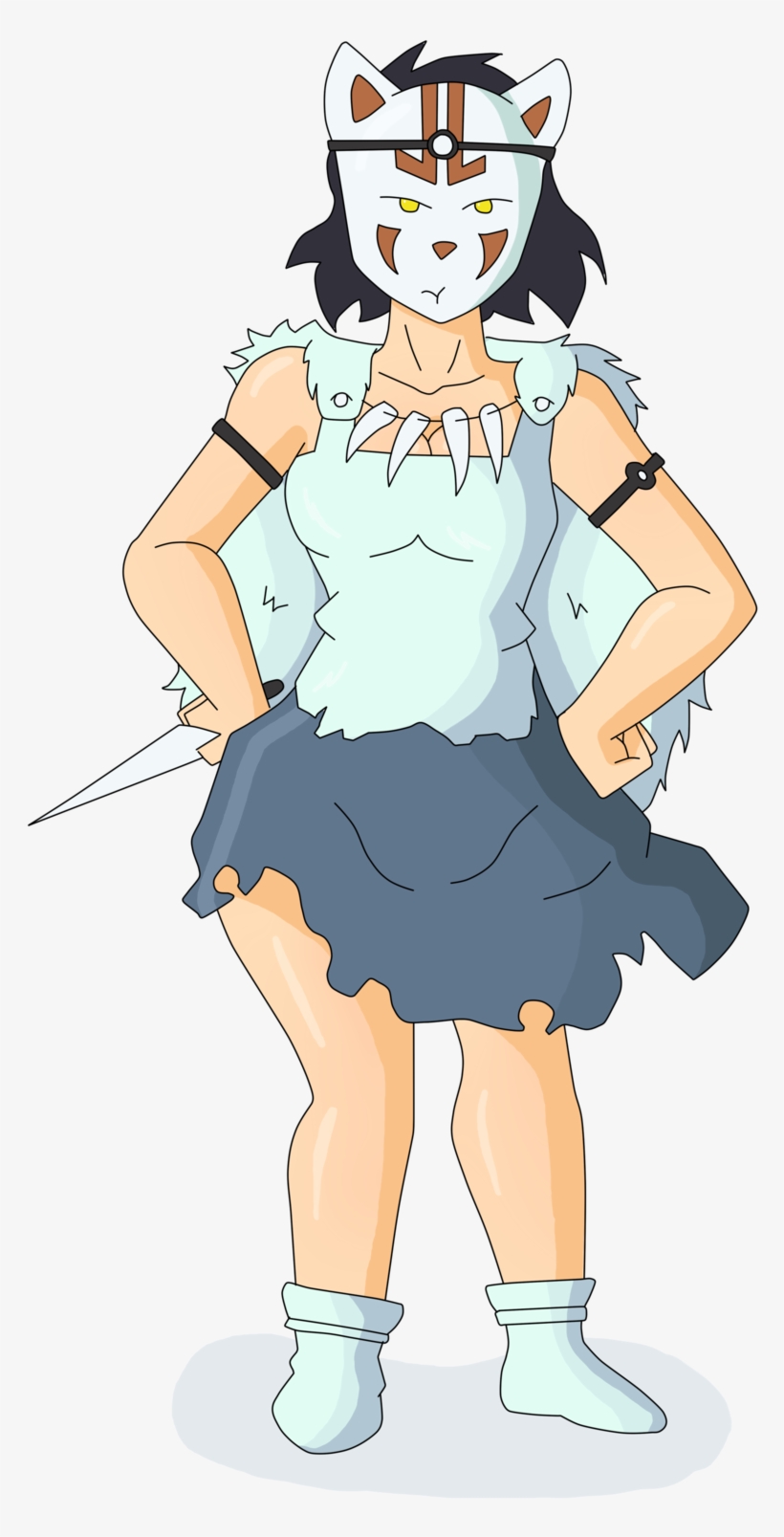 Princess Mononoke Costume By Themaskofafox On - Cartoon, transparent png #9894321
