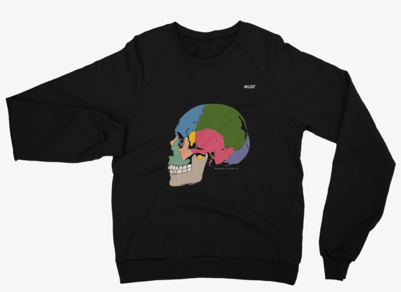 "human Skull" Fleece Raglan Sweatshirt - Sweet But Psycho Hoodie, transparent png #9894424