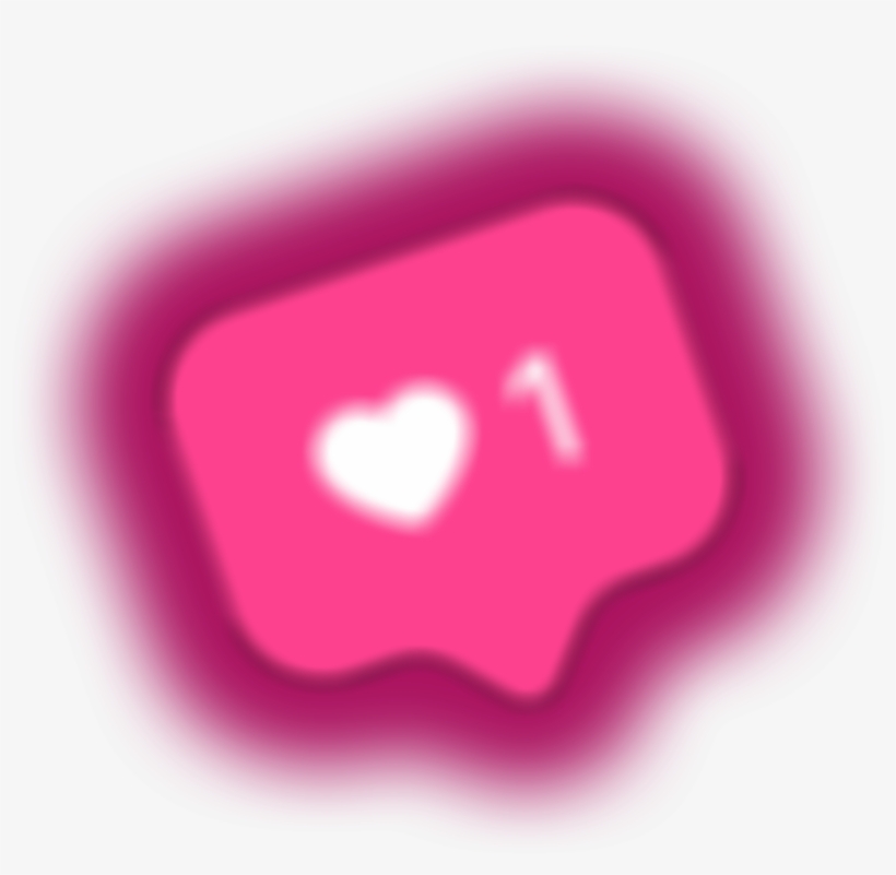 Instagram Neon Like Png ➤ Download - Tongue, transparent png #9894496