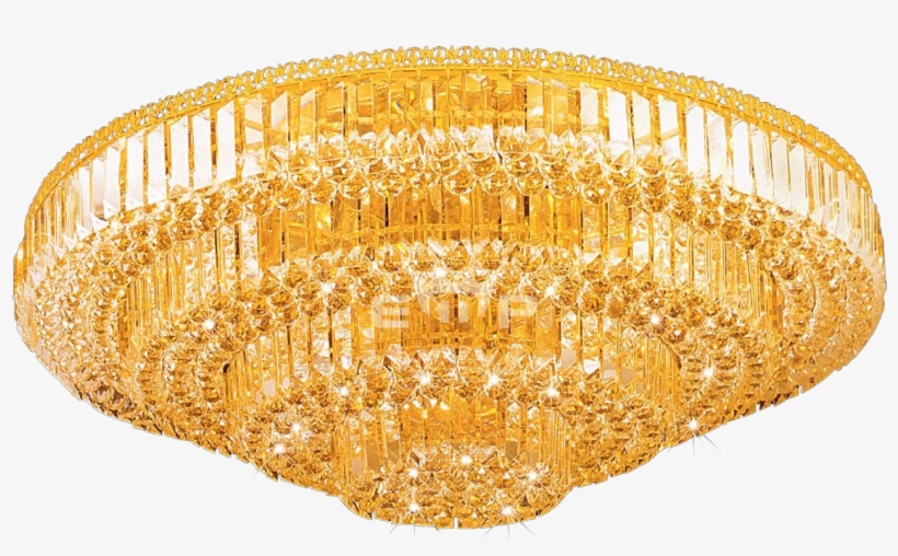 Chandelier Vector Golden - Lamp, transparent png #9896028