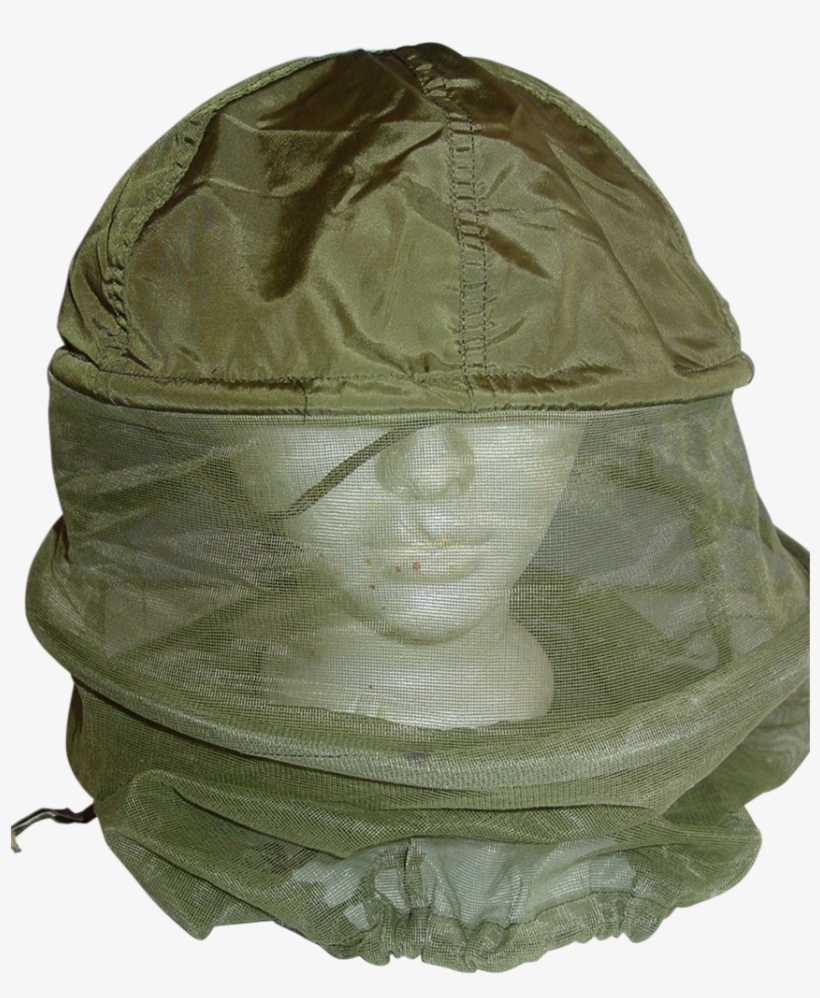 Military Helmet Insect Head Net Mosquito Bug Bee Repellent - Cap, transparent png #9896667