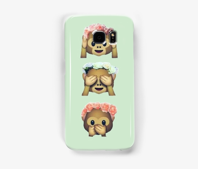 Flower Rainbow Crown Png Emoji - Monkey Emoji Phone Case, transparent png #9898635