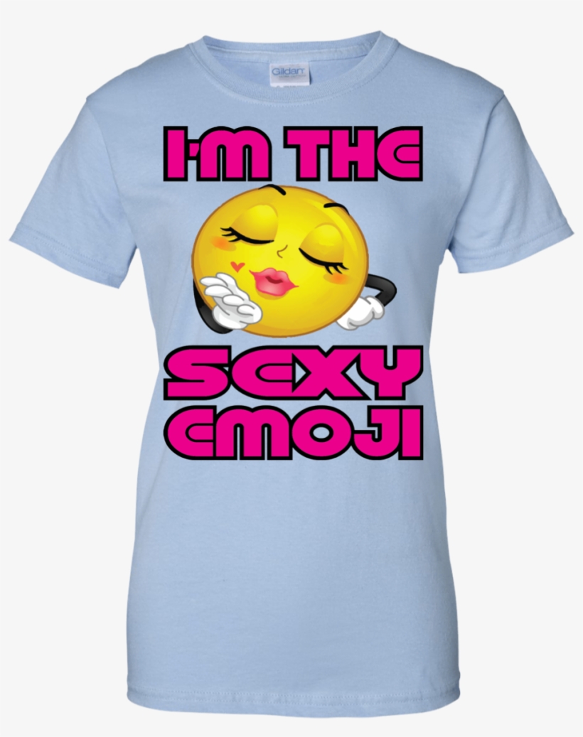 Sexy Emoji Ladies' 100% Cotton T-shirt - T-shirt, transparent png #9899556