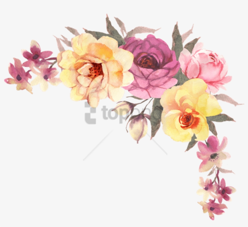 Free Png Transparent Watercolor Flowers Png Image With - Bohemian Watercolor Flower Png, transparent png #9899817