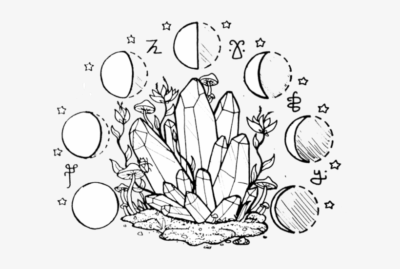 28 Collection Of Crystal Cluster Drawing Tumblr - Transparent Crystal Drawing, transparent png #991146