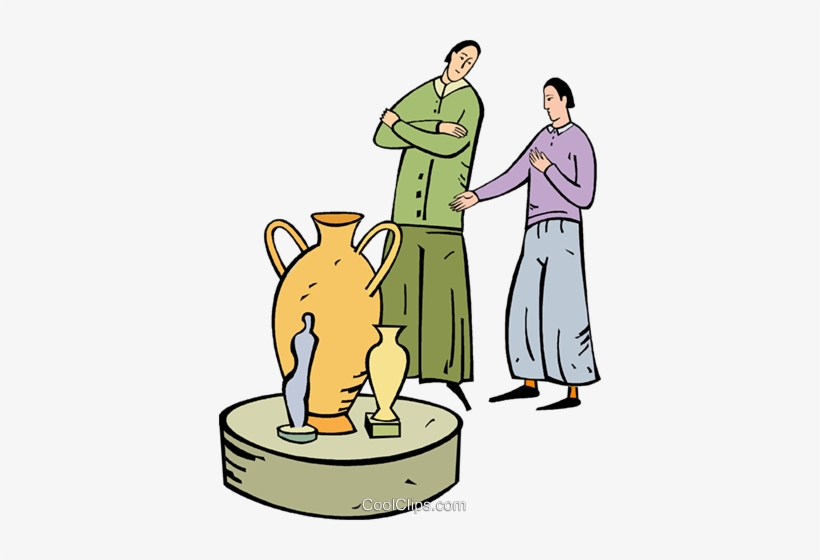 People Looking At A Selection Of Vases Royalty Free, transparent png #991149