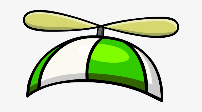 Green Propeller Hat - Propeller Hat Clipart, transparent png #991657