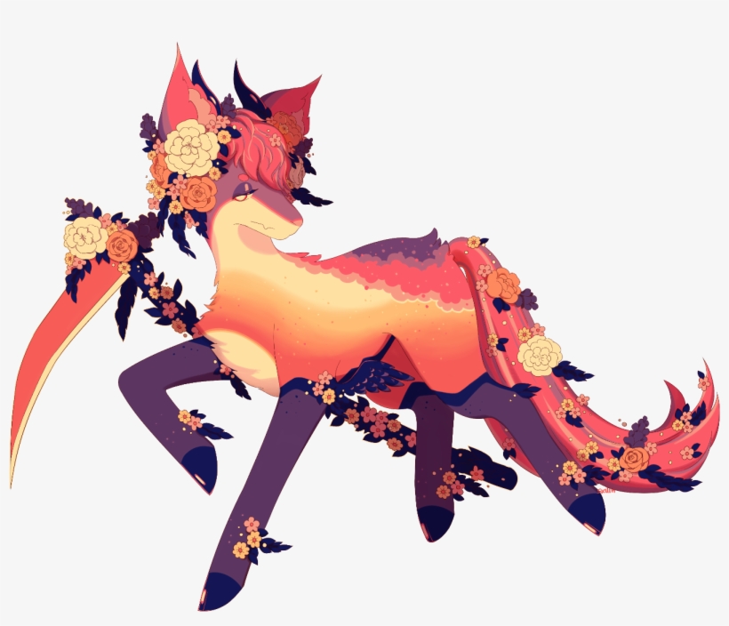A Sunset Colored Deer Creature - Illustration, transparent png #992351