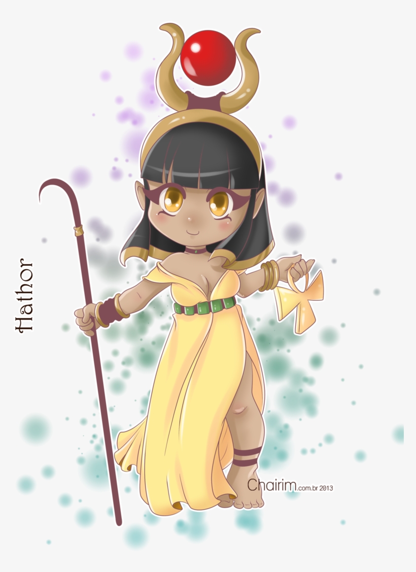 Goddess Hathor Chibi By Chairimarrais - Hathor Chibi, transparent png #992682