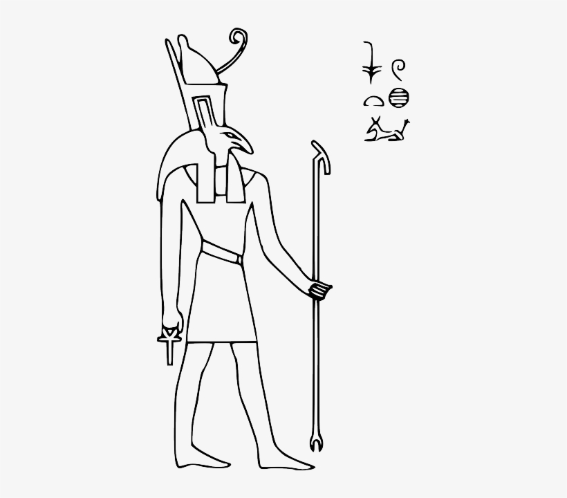 Seth, Outline, Historic, Egypt, God, Ancient, Egyptian - Seth God Outline, transparent png #993450