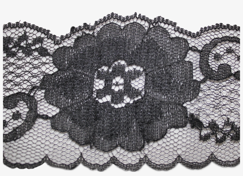 Floral Design Scalloped Trim - Black Lace Trim Transparent, transparent png #994125
