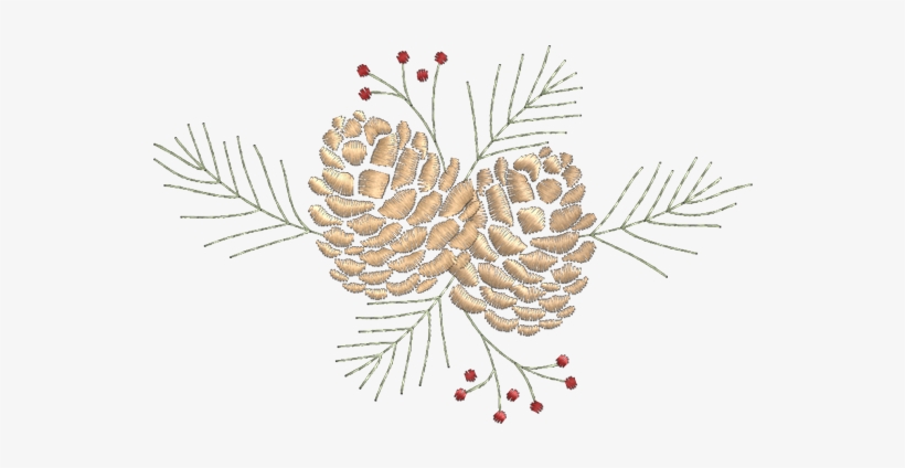 Pinhas Natalinas - Embroidery, transparent png #994330