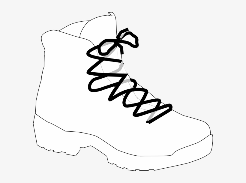 White Boot Clip Art At Clker Com Vector Clip Art Online - Hiking Boots Clipart, transparent png #994508