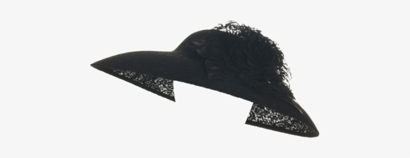 William Chambers Millinery Black Lace Floral Mega Coolie Funeral