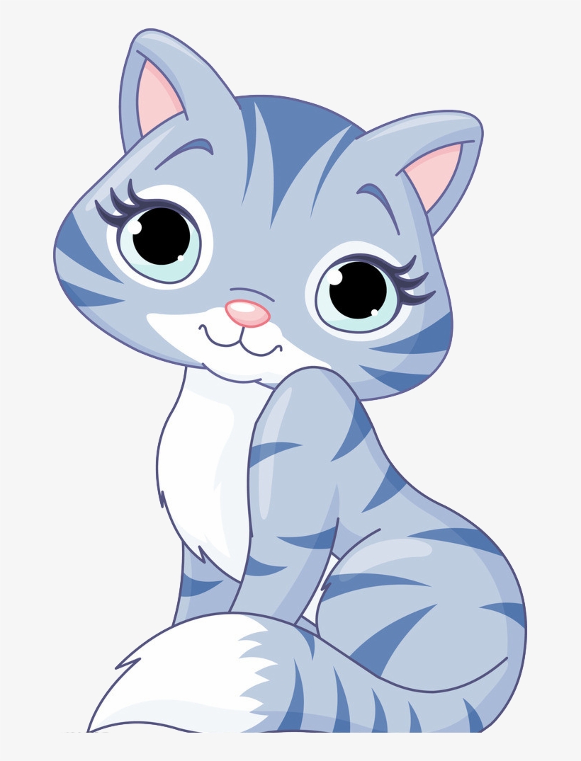 Cat Cartoon Clip Art - Cute Baby Cat Clipart - Free Transparent PNG