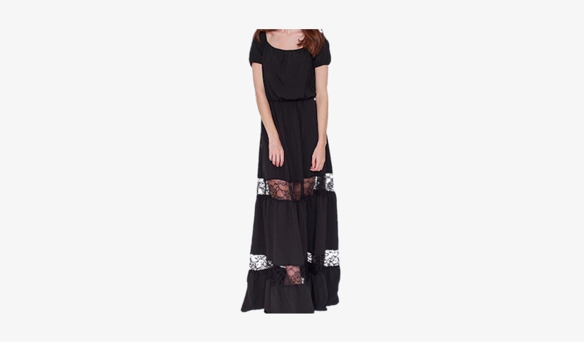 Maxi Dress With Lace Detail - Dress, transparent png #995165