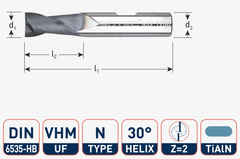 Short Solid Carbide Slotting End Mills, Silver-line, - Diagram, transparent png #996082