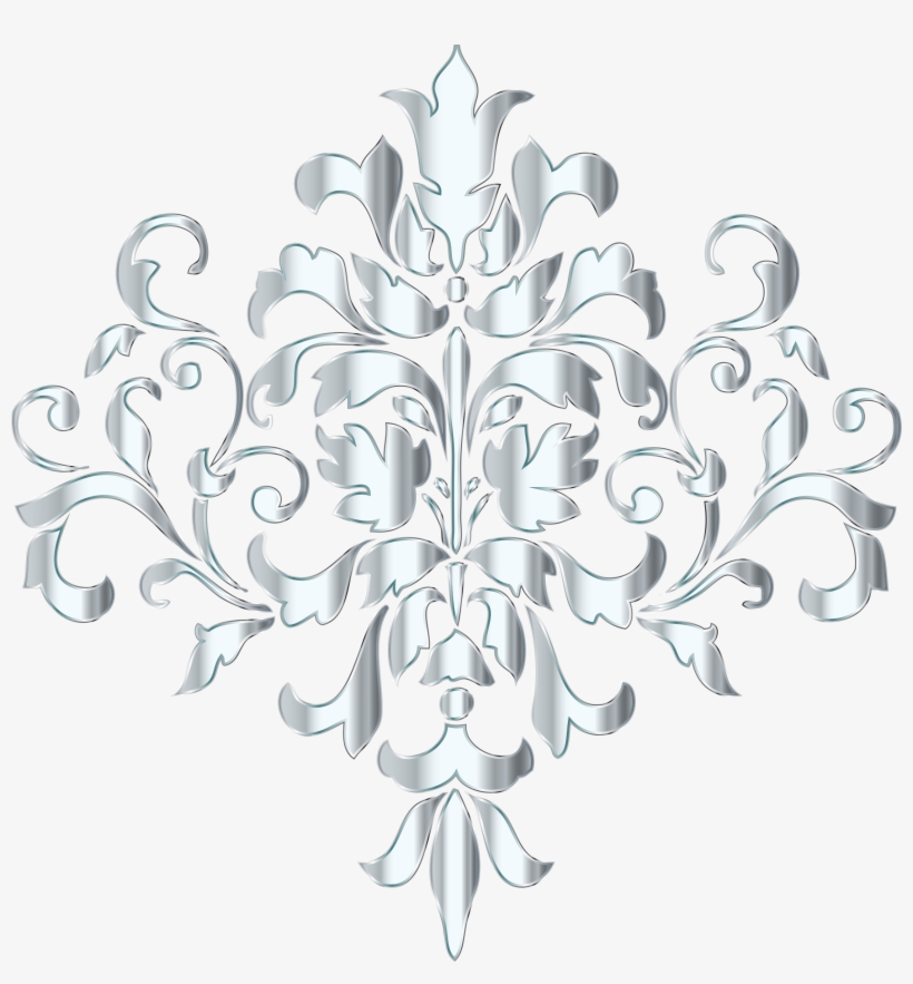This Free Icons Png Design Of Silver Damask Design, transparent png #996155