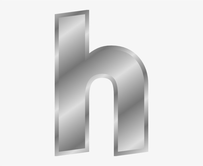 Silver - Silver Letter H, transparent png #996829