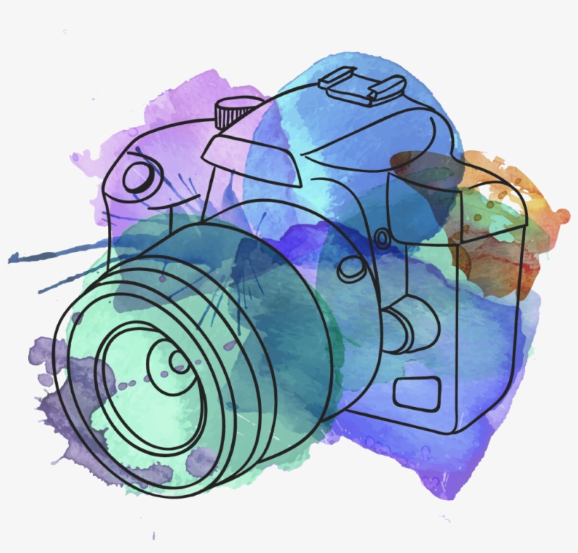 Watercolor Illustration Of Camera Pendant Necklace, transparent png #997146