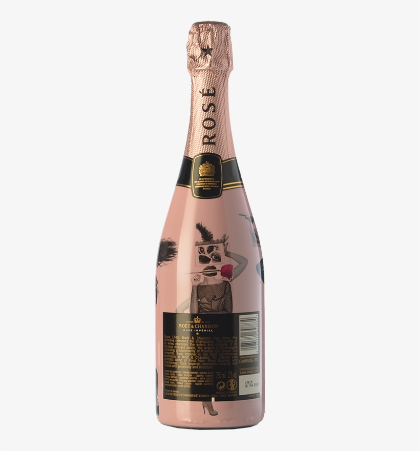 Moët & Chandon Rosé Impérial Unconventional Love - Wine Bottle, transparent png #997190