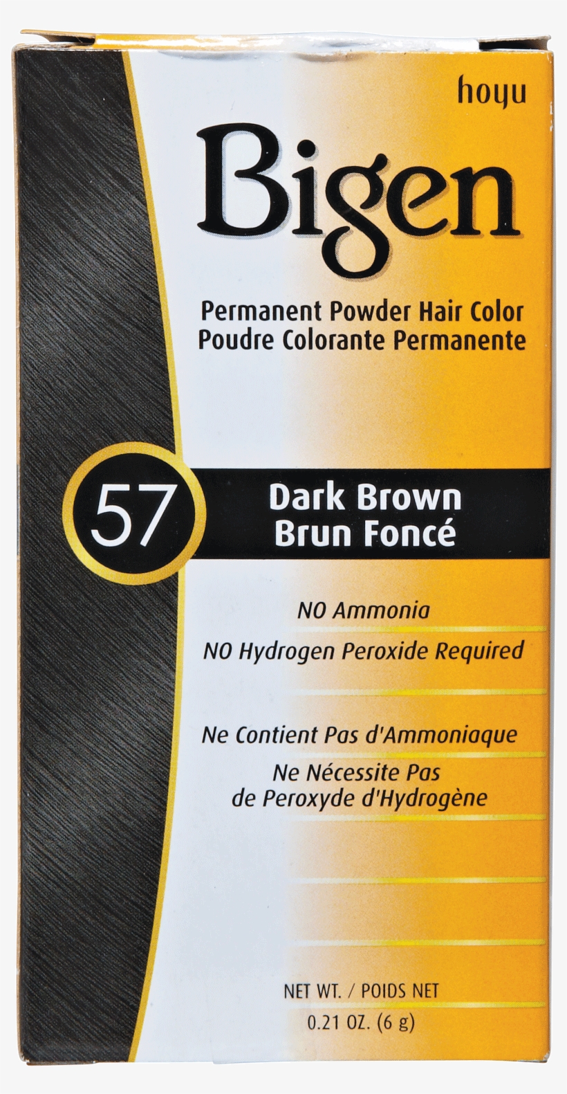 Dark Brown Permanent Powder Hair Color By Bigen - Bigen Permanent Powder Hair Color 57 Dark Brown 1 Ea, transparent png #997302