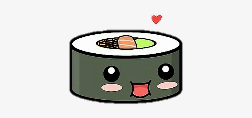 Comic Book Bubbles Png - Cute Cartoon Sushi Roll, transparent png #997733