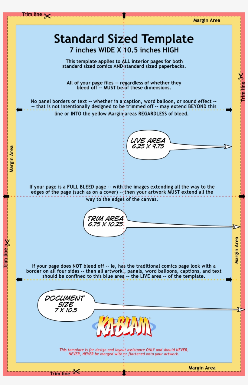 Book Comic Template Psd Free Printables Large Size - Comic Page Size, transparent png #998150