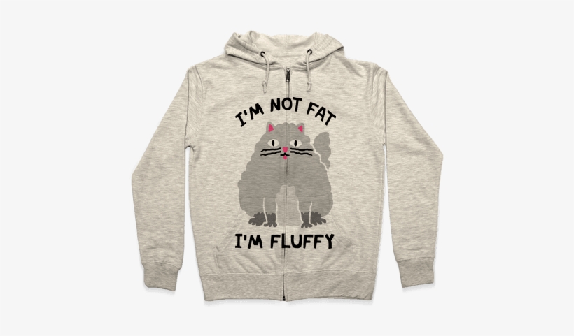 I'm Not Fat I'm Fluffy Cat - Dog Ghost Hoodie: Funny Hoodie From Lookhuman. Funny, transparent png #998246