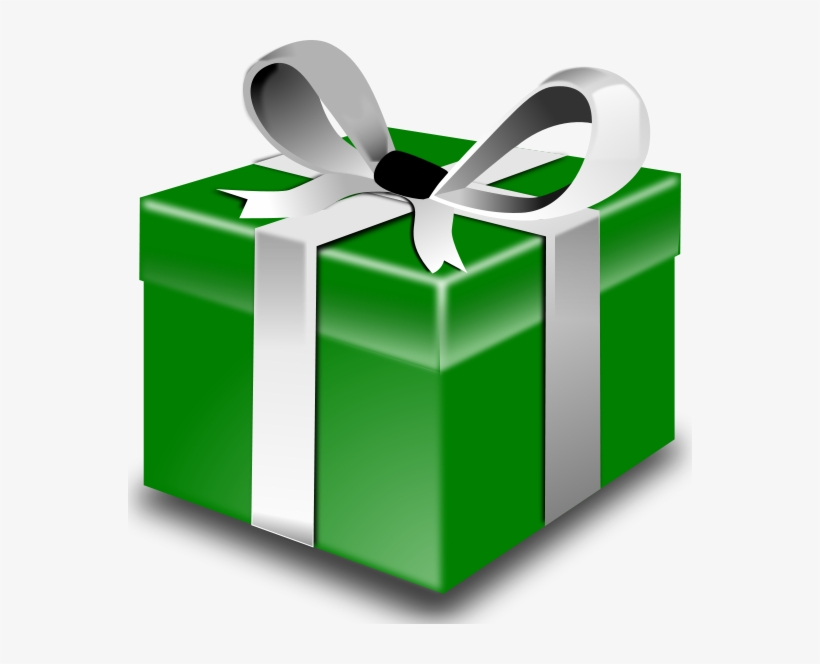 Gift Box Green Boxes - Gift Box Clip Art, transparent png #998359