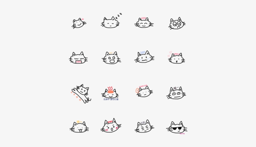 Cute Fat Cat Drawing Version - Drawing, transparent png #998656